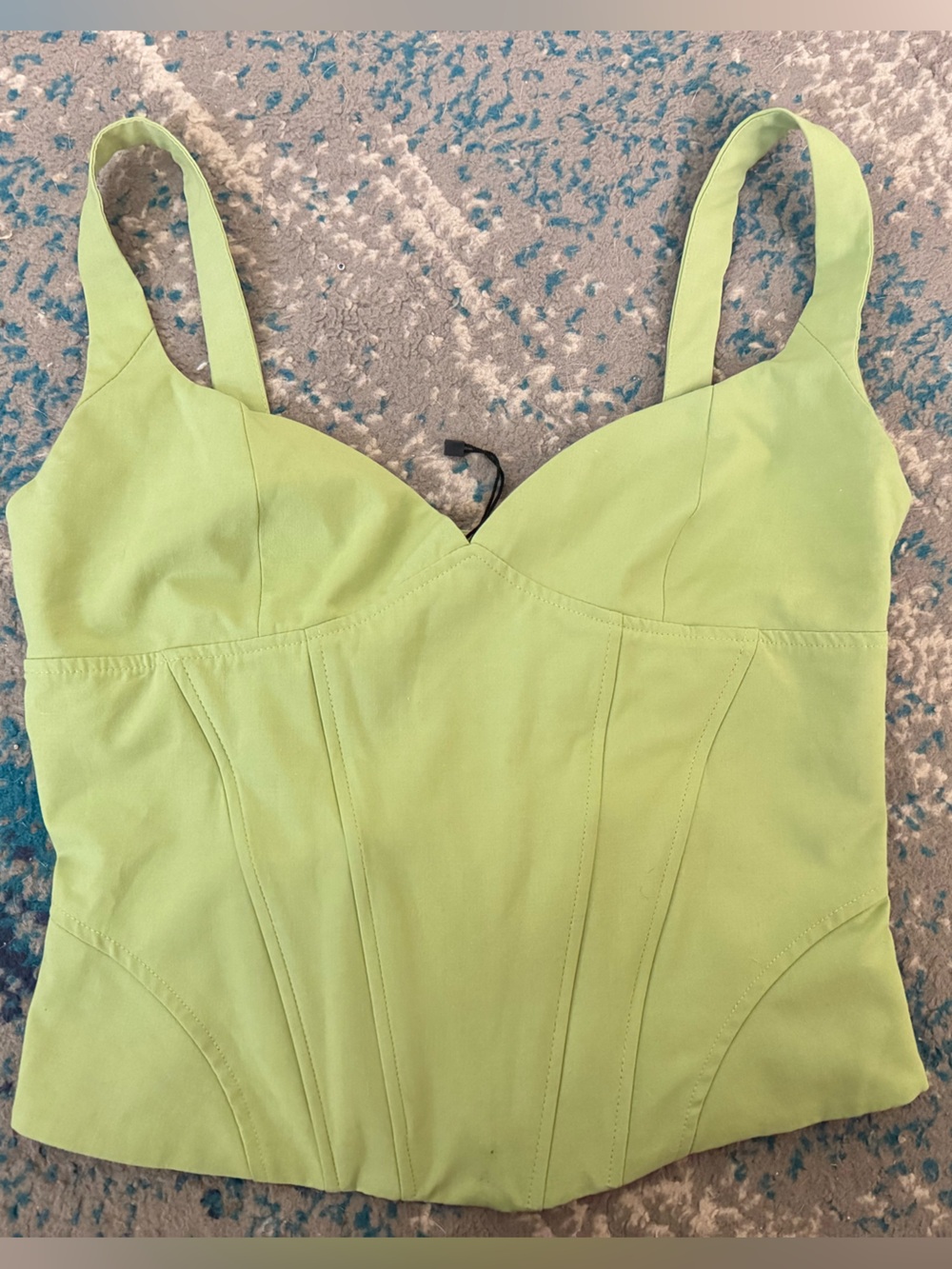 Zara Lime Green Sleeveless Top